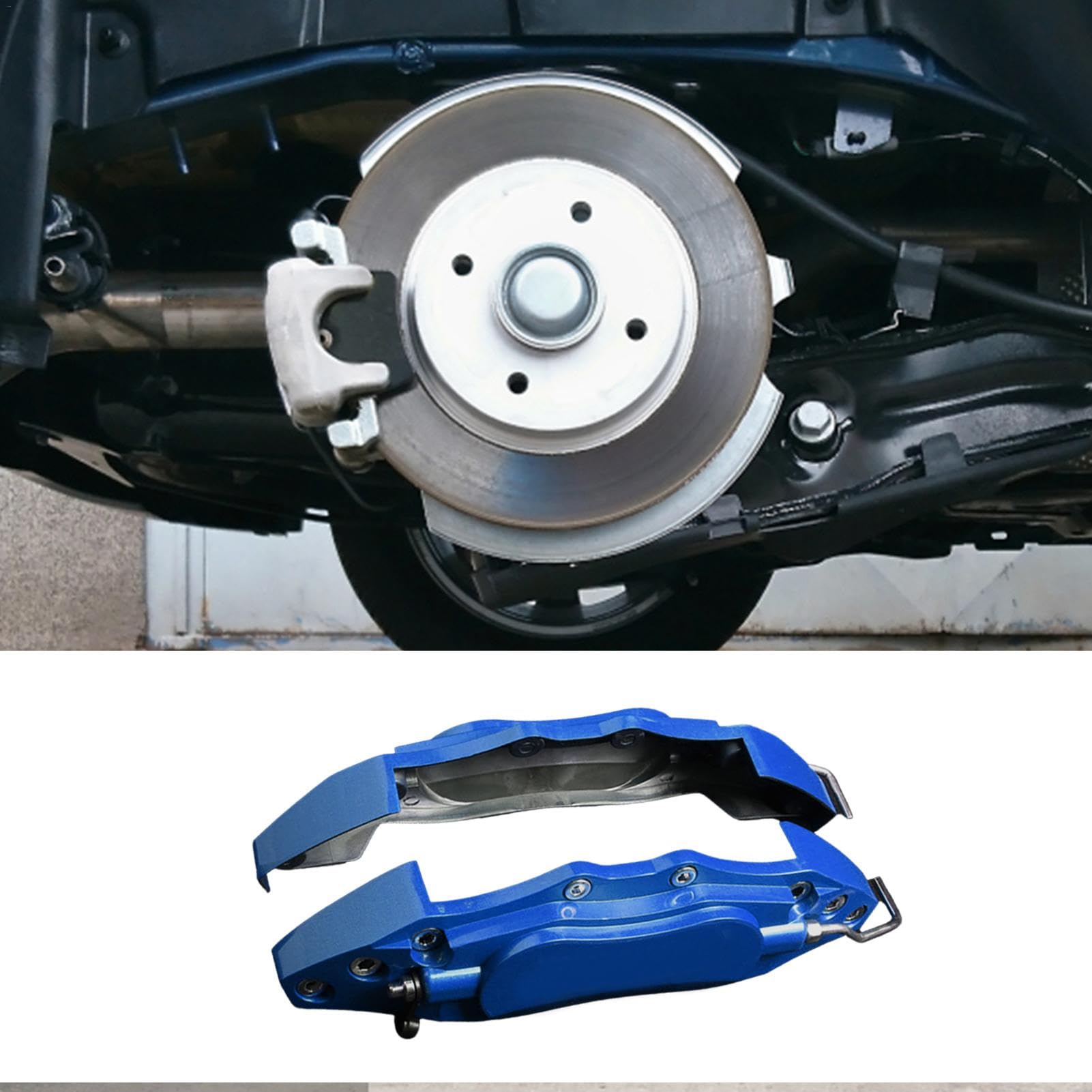 Cache-disques De Frein En Alliage D'aluminium Noir - Paire De Coques Décoratives Pour Améliorer L'esthétique Des Jantes De Voiture - Accessoire Tuning