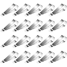 20-Pack Visor Clips for Cars, Stainless Steel Sun Visor Clip for Garage Door Opener Remote, Replacement for Roller Shutter and Swing Door Remote Controls Accessories Silver