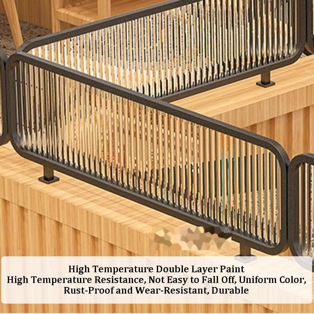 Panneau de séparation de bureau en fer noir - Cloisons décoratives élégantes pour préserver l'intimité au bureau, dans les espaces de restauration et à l'hôtellerie - Solutions d'aménagement