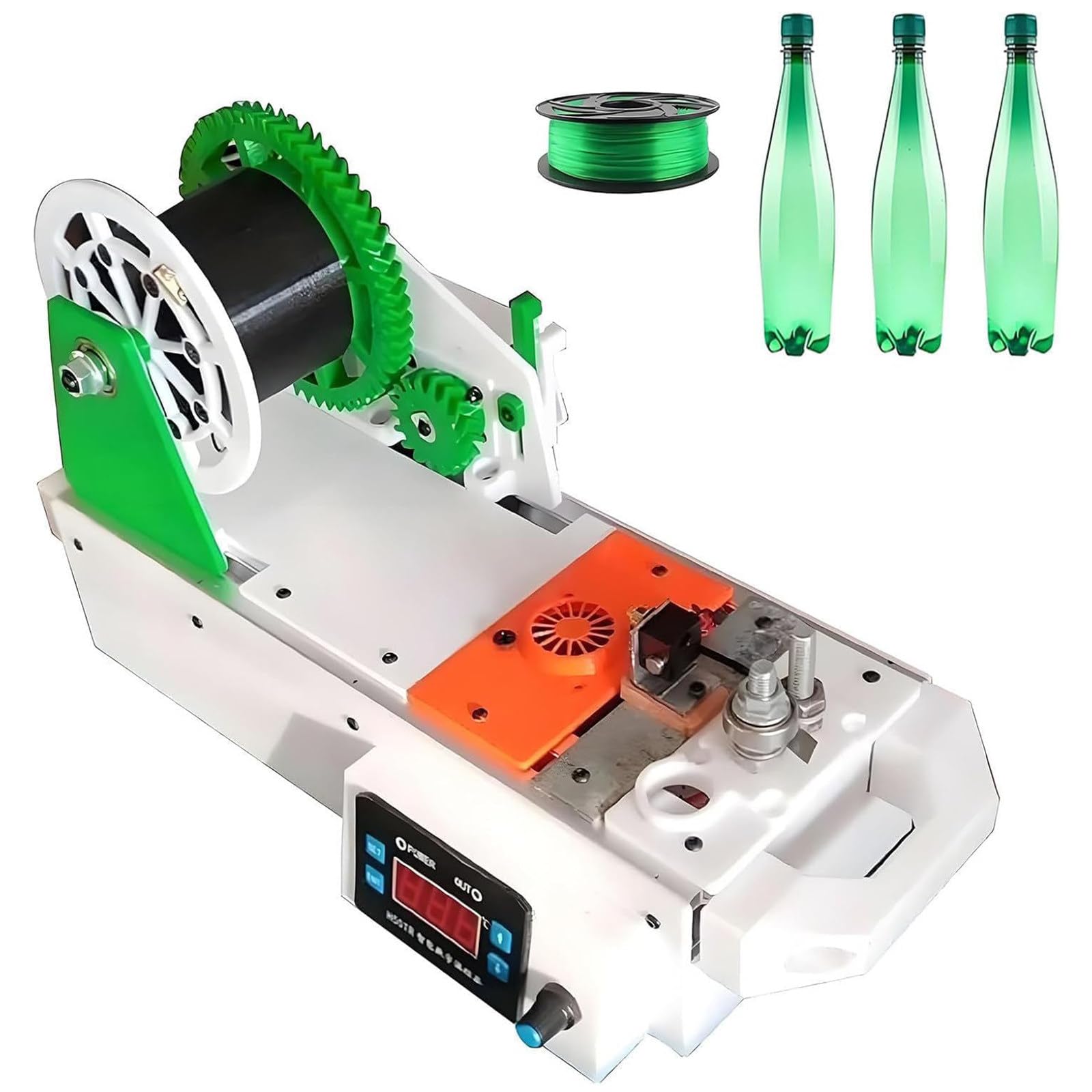 DDZJTPP Desktop 3D Filament Maker 3D Printer Filament Extruder Machine 3D Printing Recycled PET Filament Maker 3D Filament Pultruded from Plastic Bottles for Families, DIY Makers C
