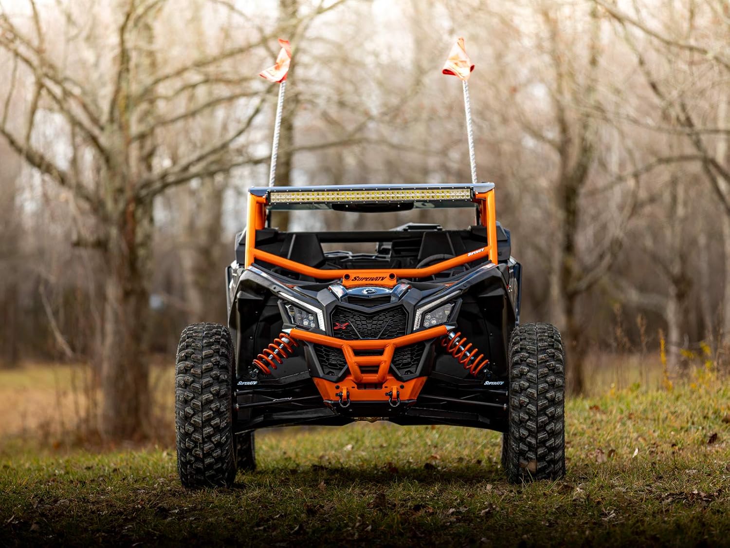 SuperATV Heavy Duty Boxed +4" Long Travel/Conversion Kit for Can-Am Maverick 64" X3 900 / Turbo/XDS (See Fitment) - Black - Complete Kit- (For Non-Smart -Lok Diffs)