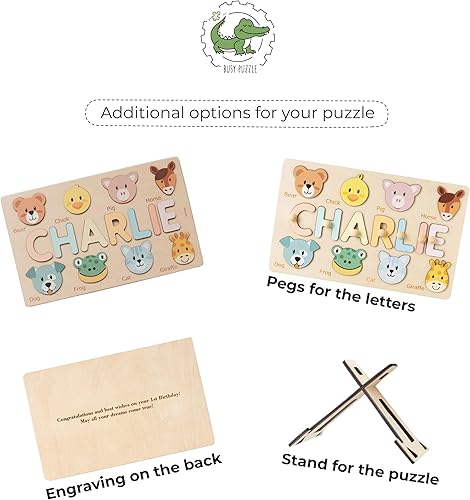 Miniatura 4 de Rompecabezas de nombre personalizado para niños, regalos personalizados para bebés, rompecabezas con nombre personalizado para niños pequeños de 1 a