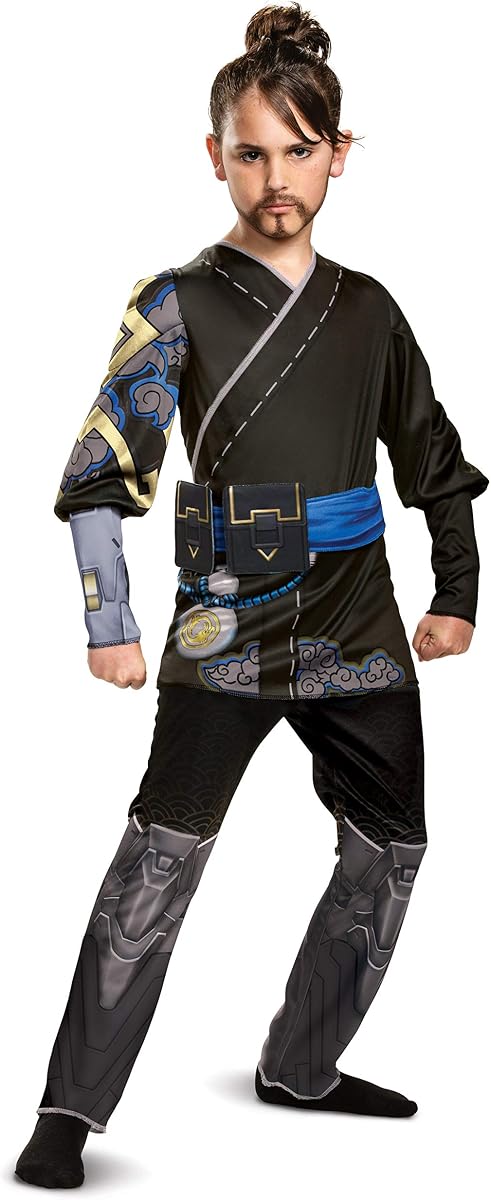 Disfraz de Overwatch Hanzo, disfraz de personaje de lujo inspirado en videojuegos para niños