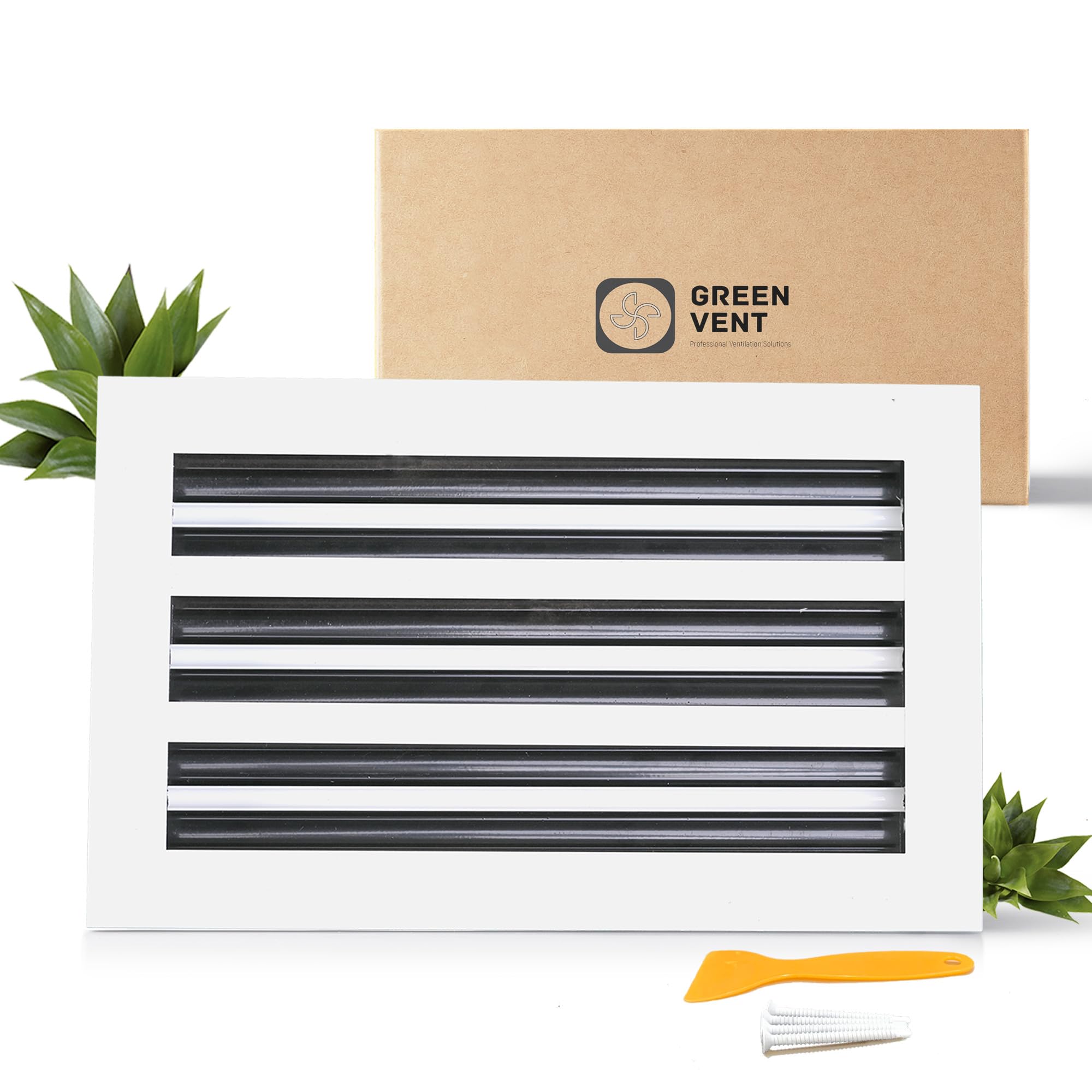 Vent Cover 10x6 - Decorative Aluminum Air Vent Covers for Wall and Ceiling, Register Vent Cover, Wall Register, Linear Slot Diffuser, Quiet Operation HVAC Cover for Home (10" x 6")