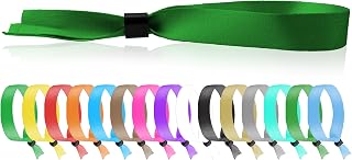 100 WristCo Cloth Event Wristbands - Kelly Green Fabric Bracelets Wrist Bands for Concerts Festival Admission Party 13 ½” x ½”