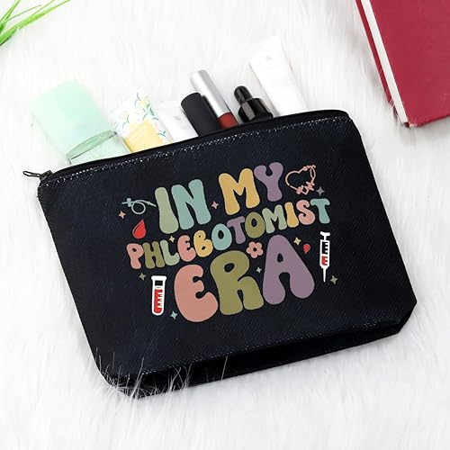 Miniatura 4 de GJTIM Phlebotomy Técnico Enfermera Regalo Hematólogo Médico Tecnólogo Cremallera Bolsa En Mi Flebotomist Era Maquillaje Bolsa, Flebotomist Era