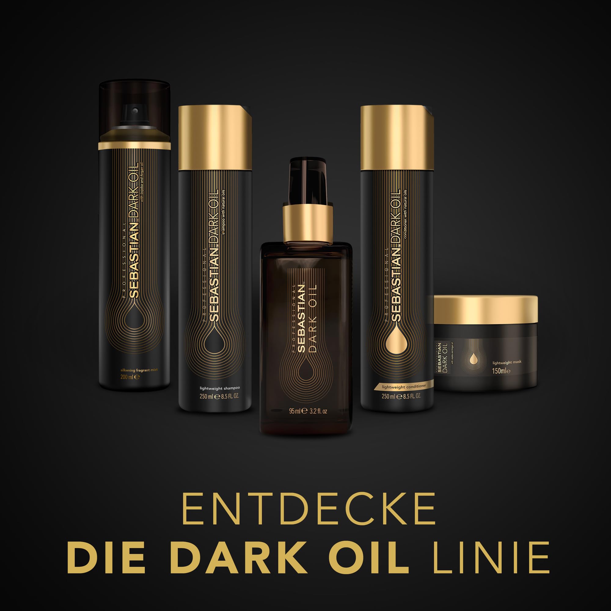 Sebastian Professional Dark Oil Hair Care | Glättet & nährt das Haar | Schwerelos | Für alle Haartypen 2 Pack