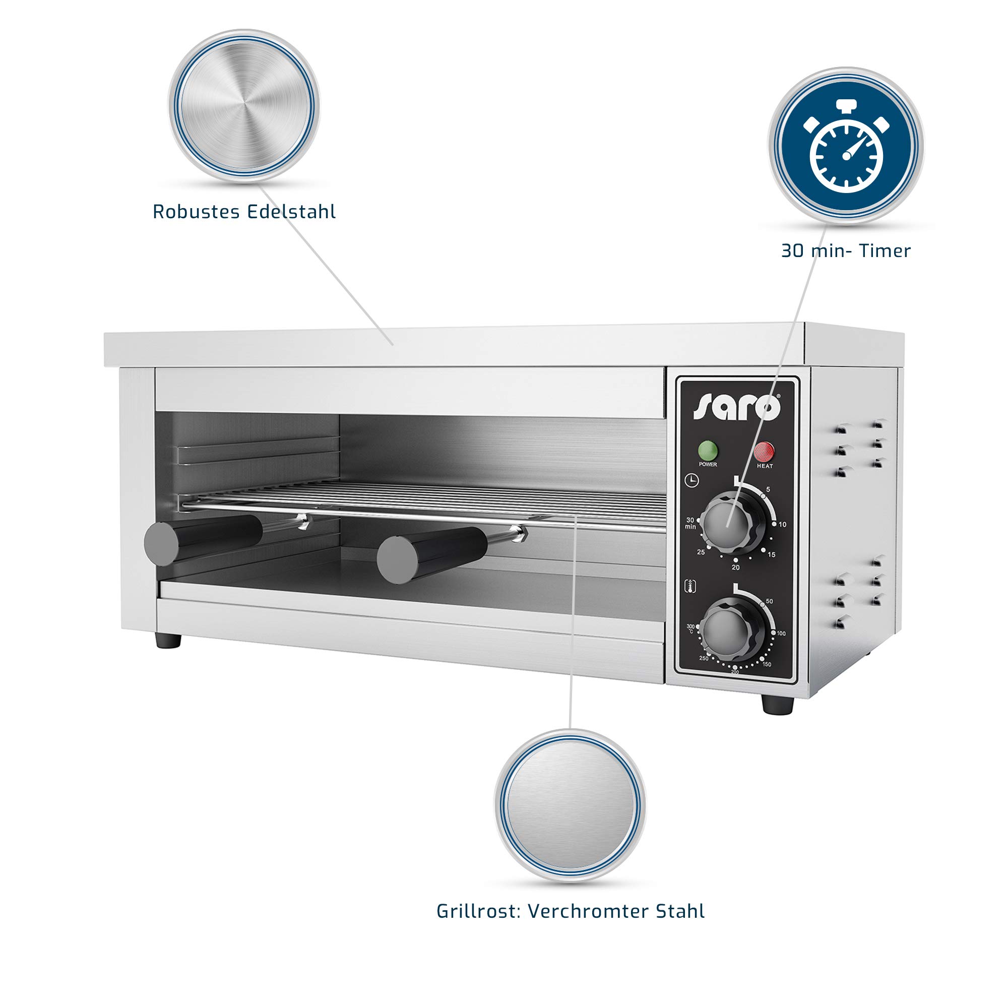 Image secondaire de Gril Électrique Saro Salamandre Lynn en Acier Inoxydable