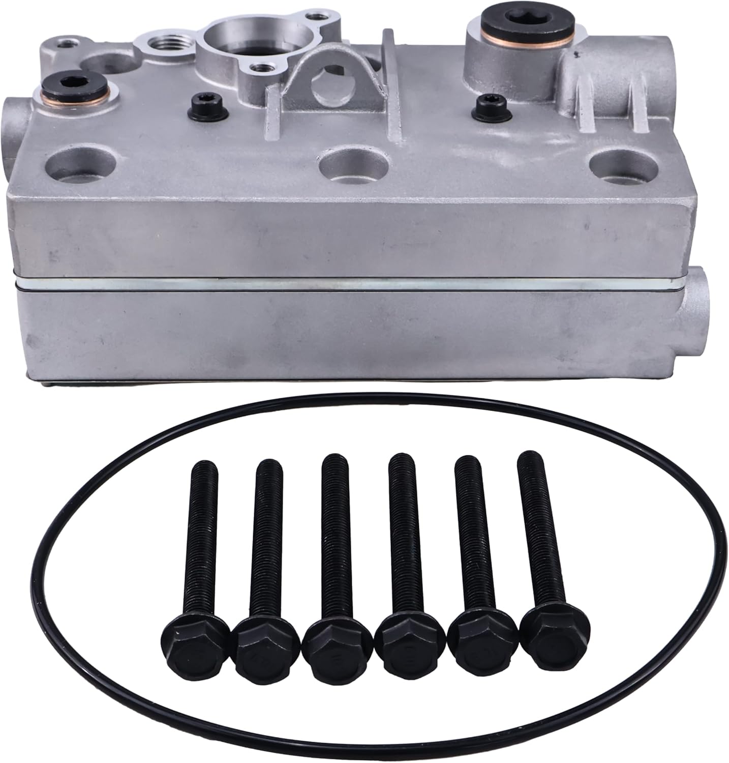 Air Compressor Cylinder Head Kit 21418150 Compatible with Volvo D13 Engine, Truck Air Brake Compressor Cylinder Replacement