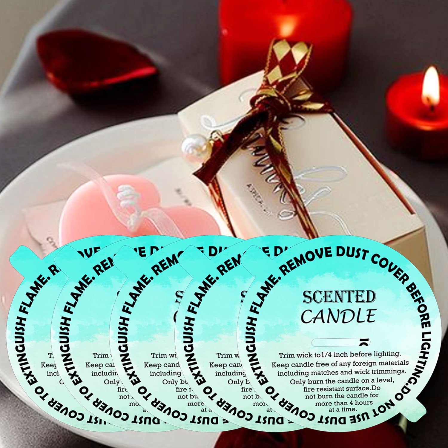 Joyfulmap Lot De 100 Housses Anti-poussière Pour Bougies,Blanc Pré-imprimé,Avec Languette Pour Loisirs Créatifs, Accessoires De Protection Pour Bougies Ou Travaux Manuels,6.985 Cm