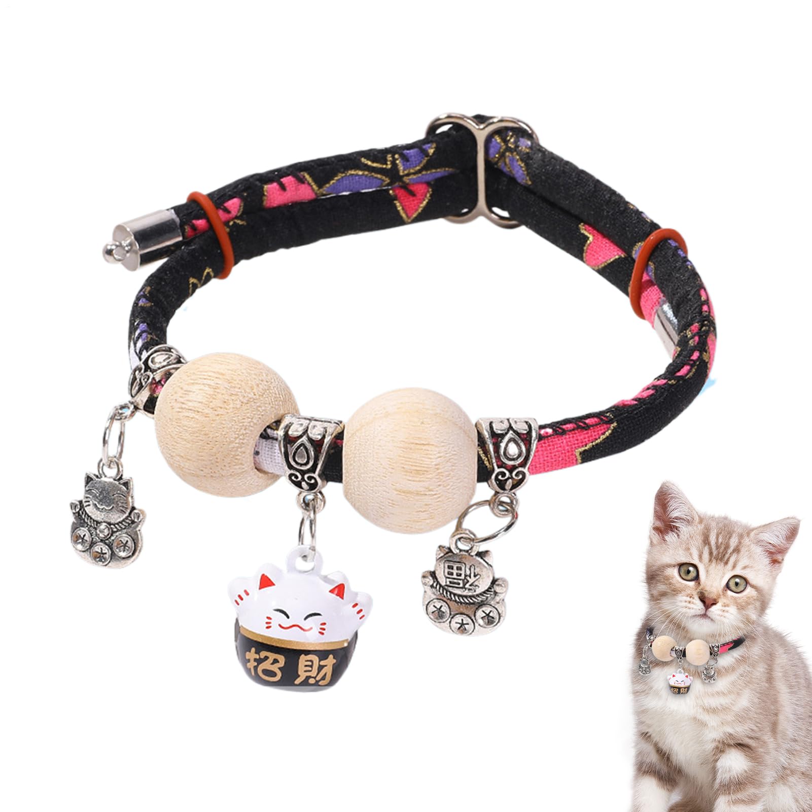 Collars for Cats Kitten Collar with Cedar Bead