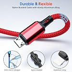 [3-Pack] Multi Charging Cable 4-in-1 Multi Charger Cable 4FT Nylon Braided Multiple USB Charging Cable Fast Phone Charger Cord Multi USB Cable with Dual IP/Type C/Micro USB Port for Most Phones/Tablet