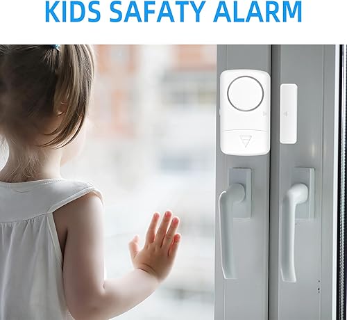 Miniatura 5 de Alarma de puerta, alarmas de ventana fáciles de instalar para sistema antirrobo de seguridad del hogar, alarma de piscina de 120 dB (paquete de 6)