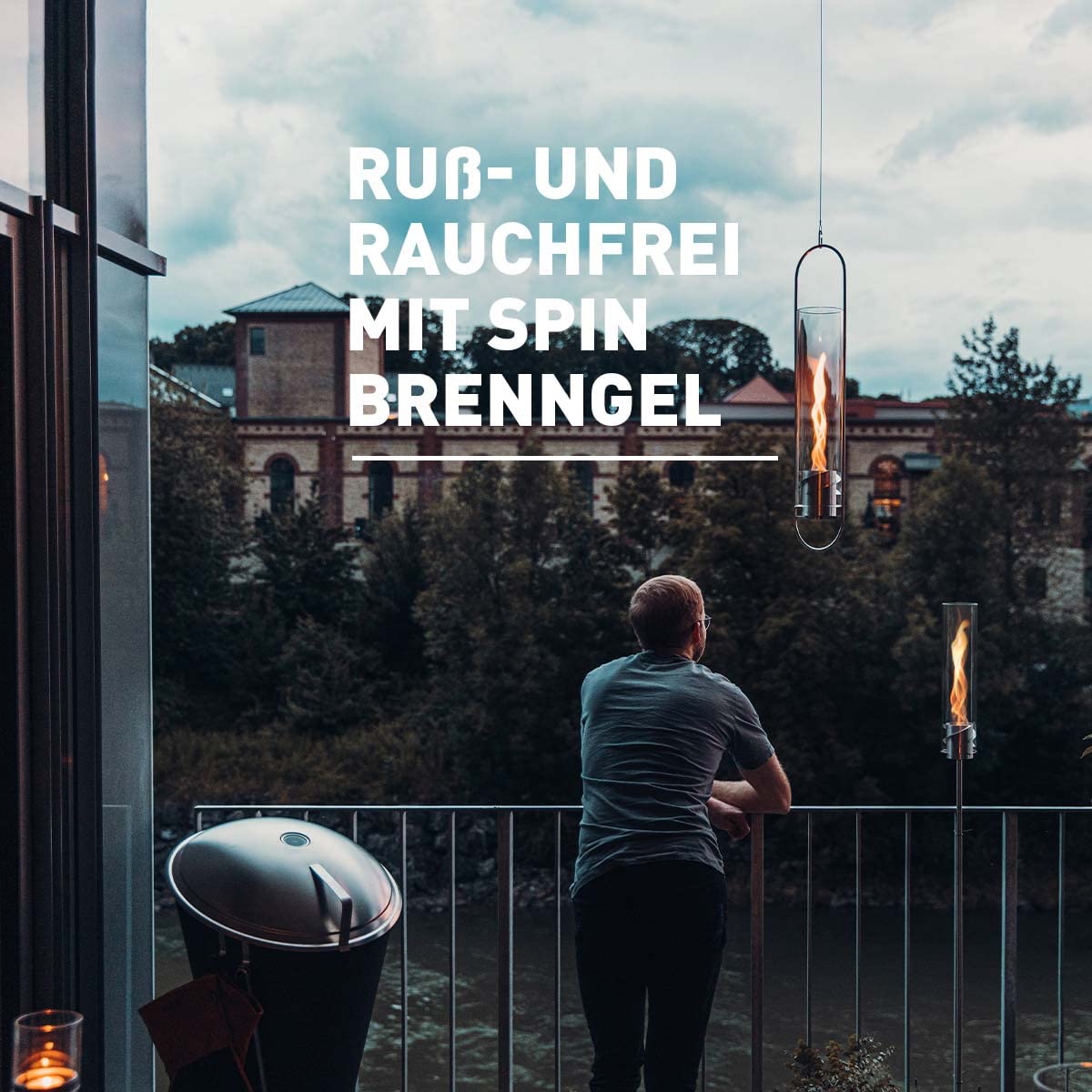höfats - Spin 90/900 Hänger Silber - Zubehör für Spin 90 und 900 Tischfeuer, Bioethanolkamin, Tischkamin - Hängelösung aus Edelstahl - für Indoor und Outdoor