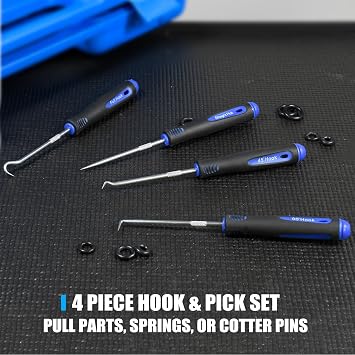 SMOTIVEPRO 8PCS Convertible Internal & External Snap Ring Pliers Set