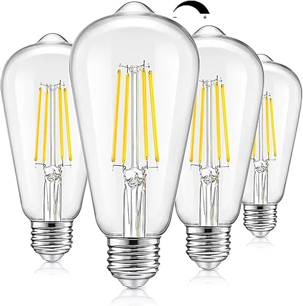 TOBUSA 4-Pack LED Light Bulbs ST64