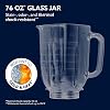 Licuadora Oster Vortex de 1200 vatios con vaso Blend-N-Go, vaso de vidrio resistente a golpes con programas automáticos iBlend, tecnología reversible, cuchilla de acero inoxidable 5