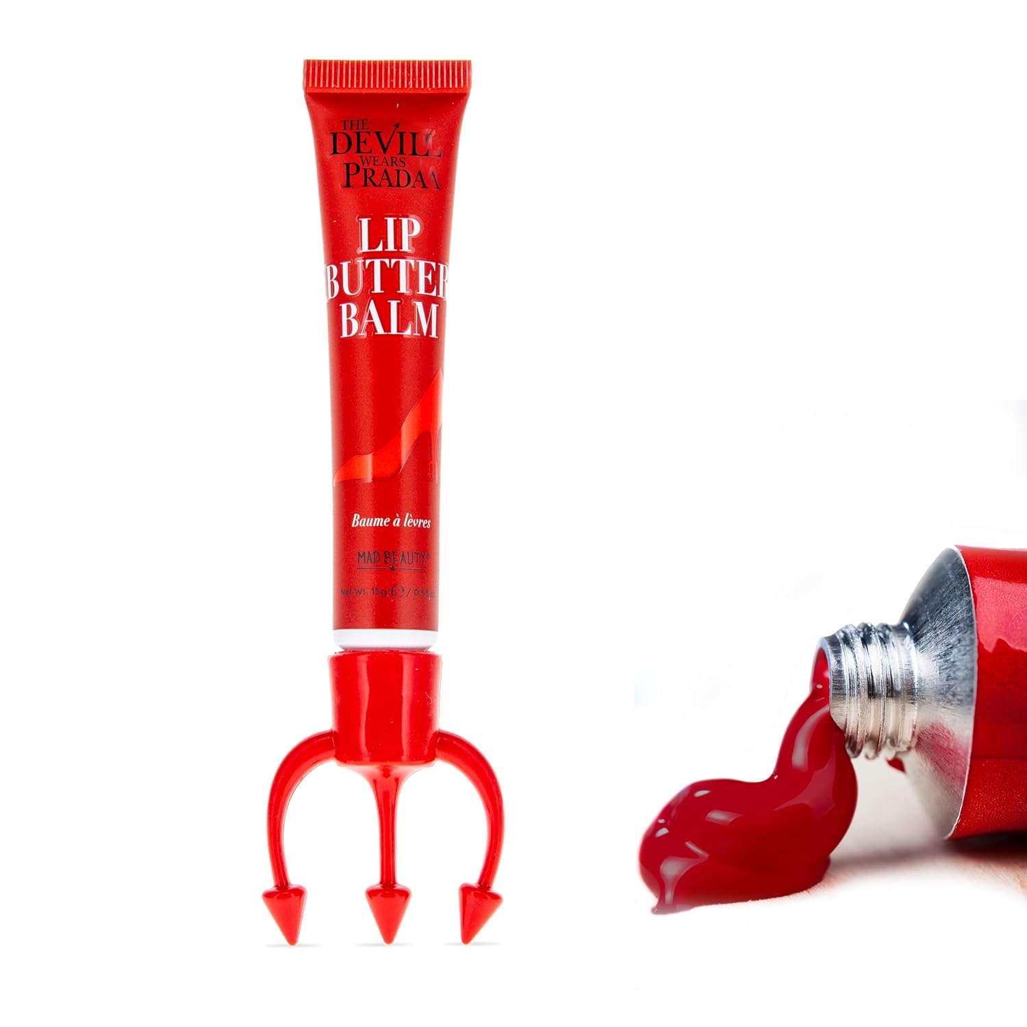 The Devil Wears Prada Lip Butter Balm | Tinted Red | Cherry Scented | Moisturising Lip Balm | Mad Beauty | Officially Licensed image 4