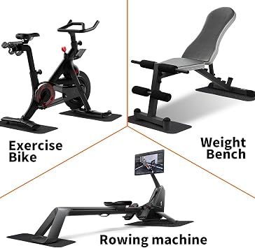 カーペットフロア用自転車/ローイングマシンマット2点、Peloton/Yosuda、ハードウッドフロア用バイクマット、カーペットのアンダーバイクマット、屋内固定バイクマット、サイクリング、ノイズ衝撃吸収