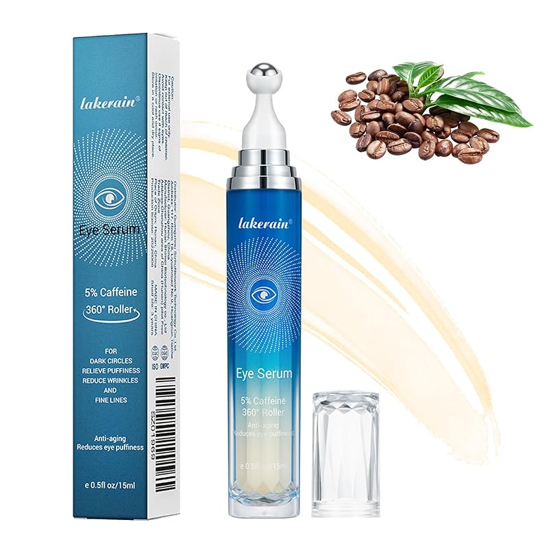 Sérum para os olhos MIESCHER com cafeína 5% e aplicador massageador de 360°, 15 mL