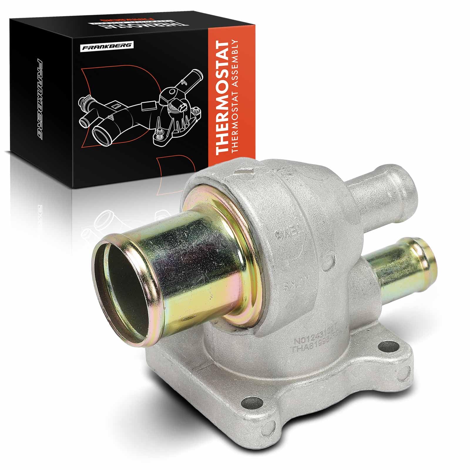 Frankberg Termostato del liquido di raffreddamento 105°C con anello di | Compatibile con: Aveo/Kalos Hatchback T250 T255, Aveo Hatchback T300, Astra J Berlina, Cruze Hatchback J305, Astra J P10