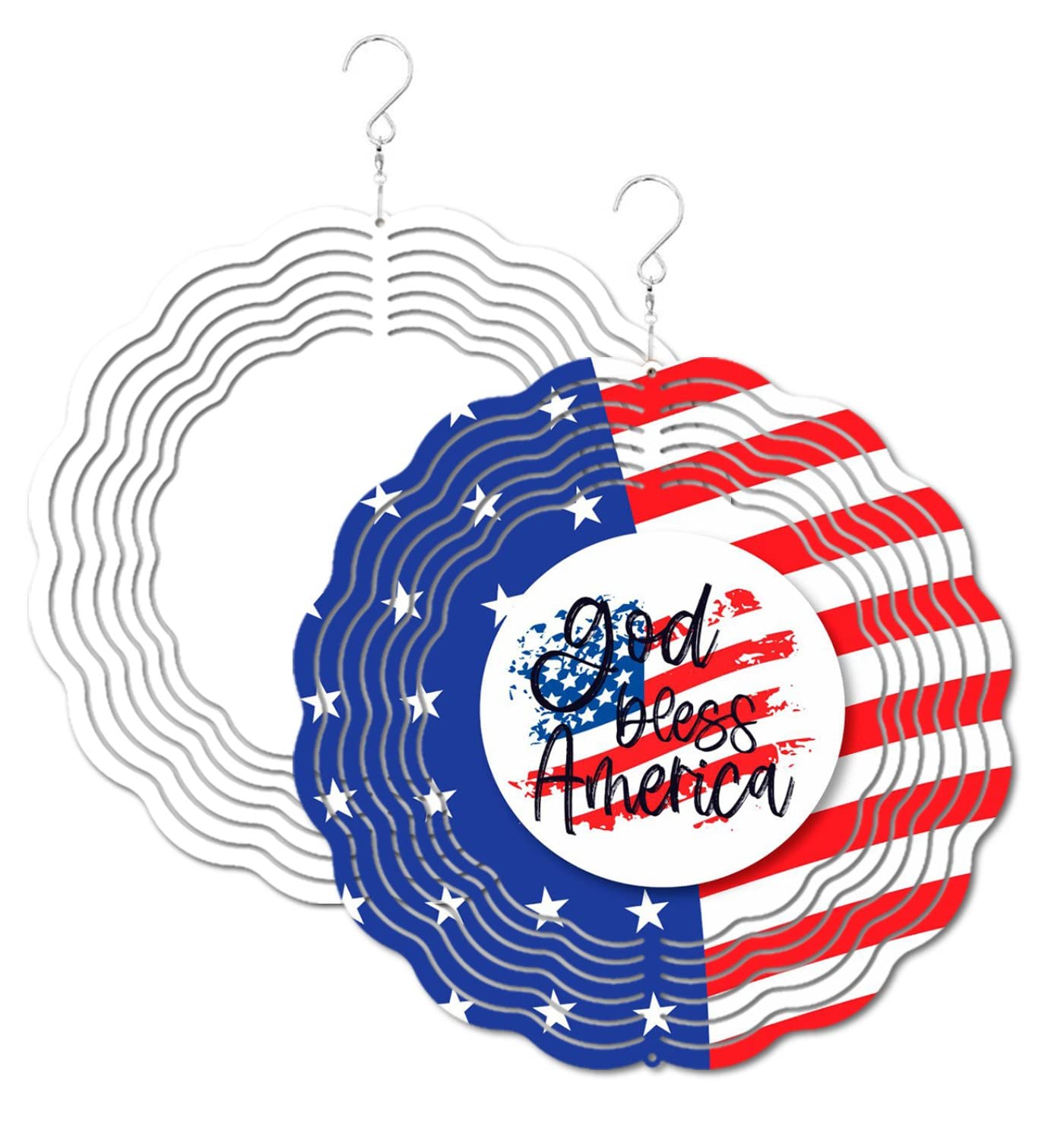 Buy CUPOITA 4 Pack 10'' Sublimation Metal Wind Spinner with Swivel Hook