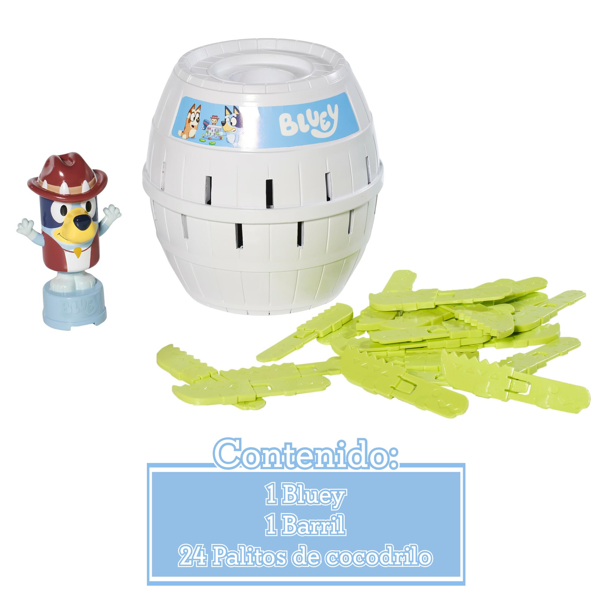 Bizak Salta Bluey, Jeu de société familial inspiré du saut pirate avec des dessins animés Bluey, pour 2 à 4 joueurs, pour garçons et filles à partir de 4 ans (30693659)