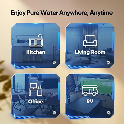 Miniatura 8 de PUREPLUS Sistema de filtro de agua RO para encimera, dispensador de filtro de agua caliente instantáneo, sistema de filtro de agua de ósmosis