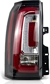 VPIMOZO LED Tail Lights Compatible With 2015 2016 2017 2018 2019 2020 GMC Yukon/Yukon XLDenali SLE SLT Left Driver Side Rear Tail Light Assembly With Bulb Replaces 23380459 84536242 Clear lens