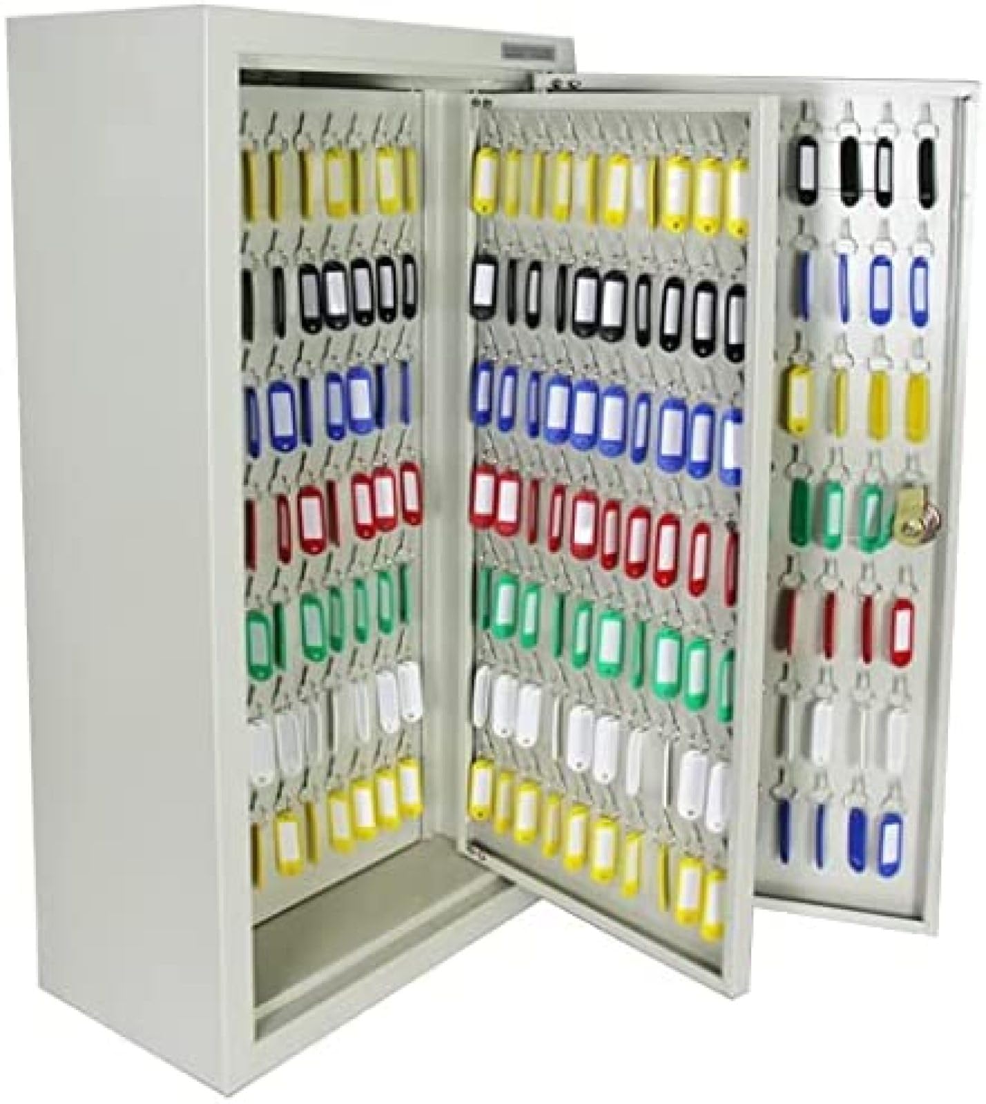 Armadietto portachiavi da parete in acciaio inox con serratura e portachiavi per scuole, fabbriche e uffici, sicuro per 450 chiavi