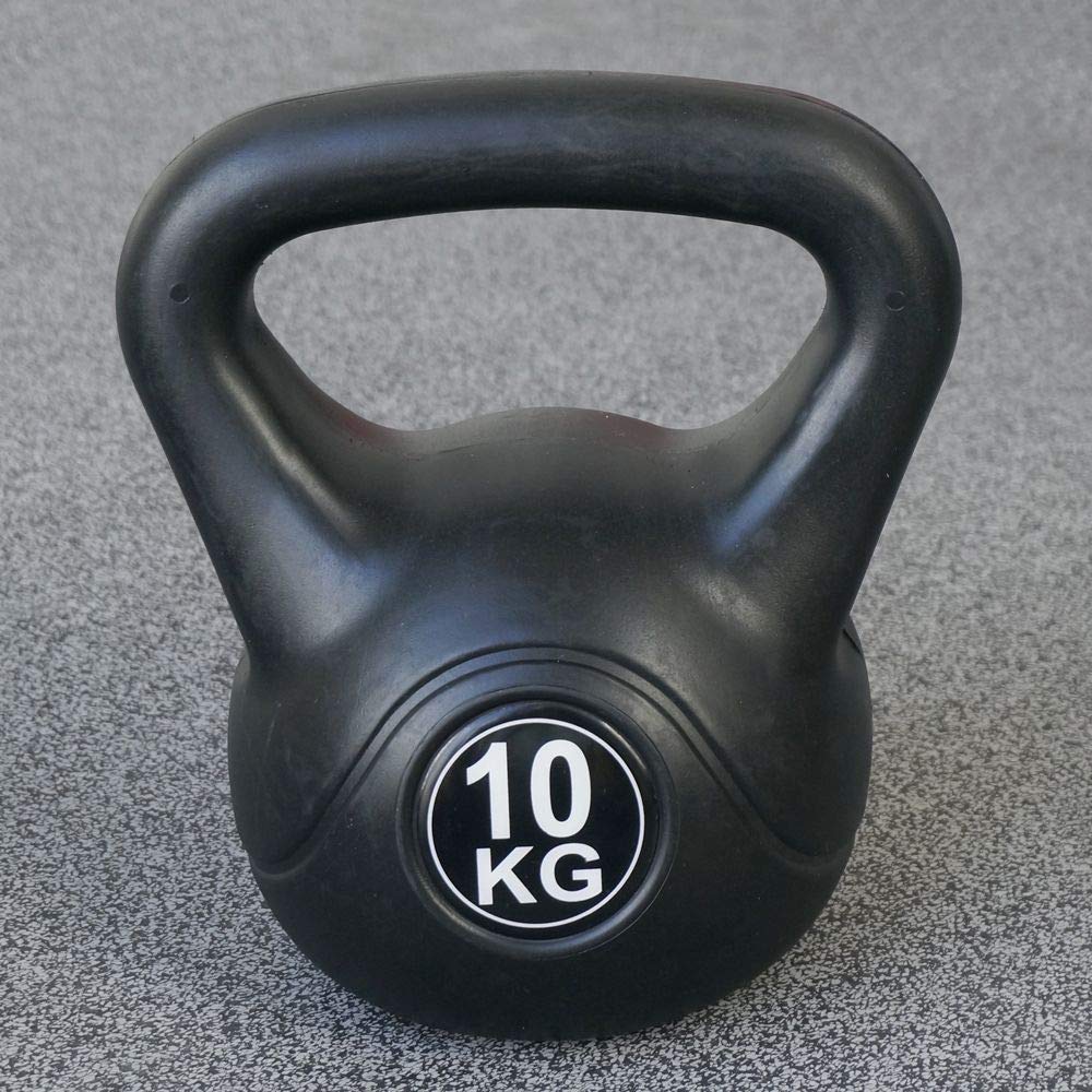 Vivol Kettlebell 10kg Vinyl - hantla kulista treningowa z premium powłoką z tworzywa sztucznego i wypełnieniem cementowym - Do siłowni, crossfitu i fitnessu w domu