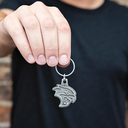 Miniatura 4 de Dodge Hellcat Redeye - Llavero de metal troquelado personalizado, 2 x 1 pulgada, plateado