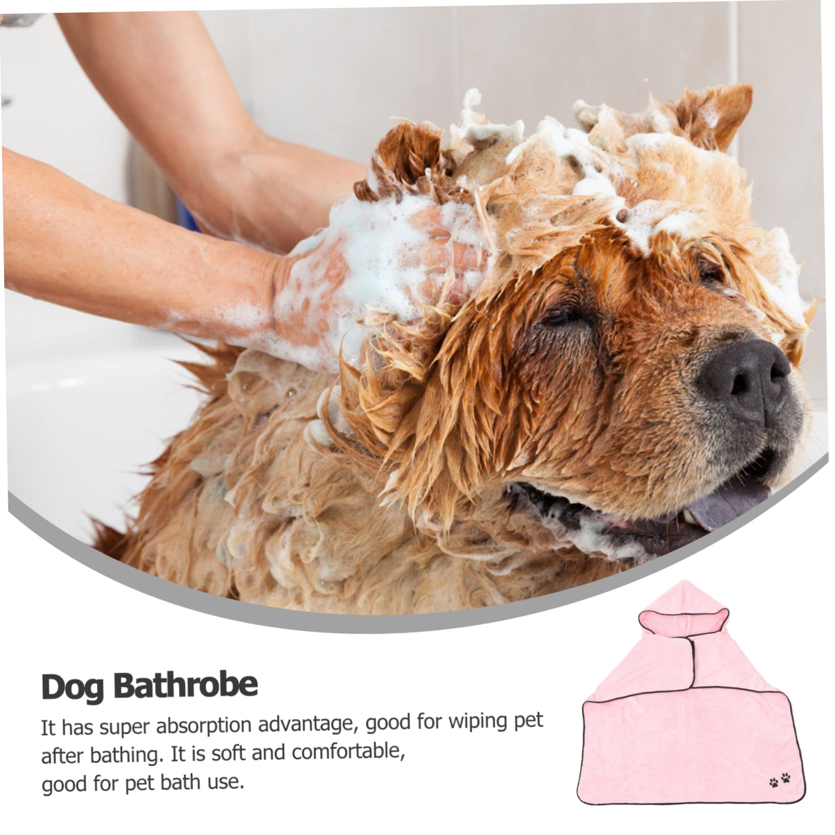 INOOMP 2pièces Peignoir Absorbant pour Animaux Serviette De Bain Rapide pour Chiens Et Matériau Et Confortable