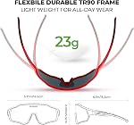 ROCKBROS Polarized Kids Sunglasses Boys Girls,Sports Cycling Glasses with Straps Baseball Softball Sunglasses Age 6-14