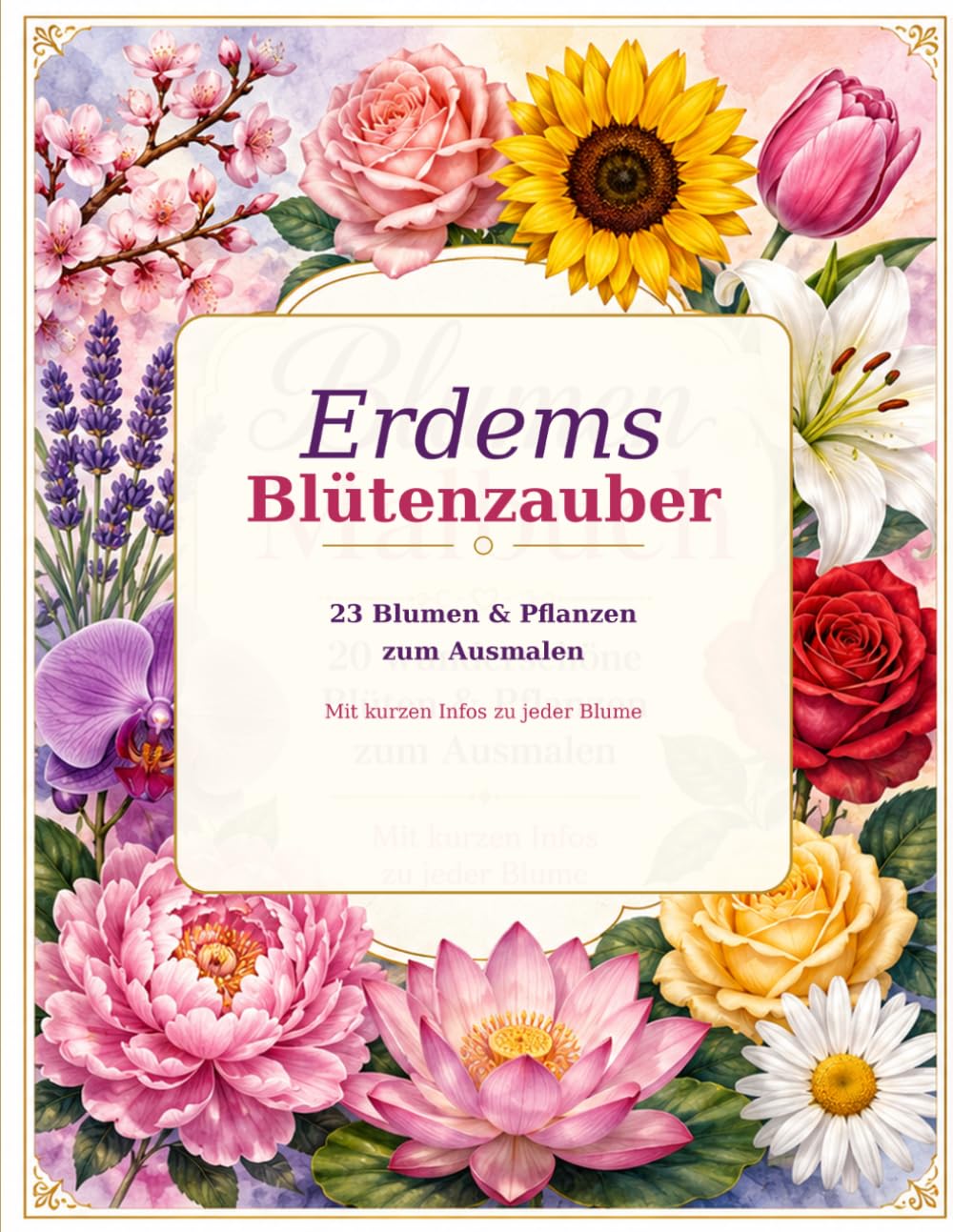 Erdems Blütenzauber: 24 wunderschöne Blüten & Pflanzen zum Ausmalen