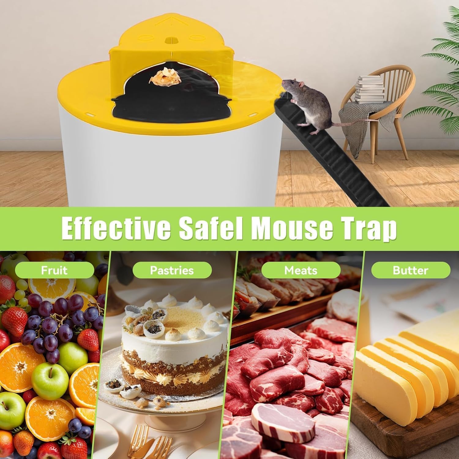 2026 New Mouse Trap Bucket,Rat Trap Bucket lid Mouse/Rat Trap with Automatic Reset Multi-Trap/Humane Trap Indoor Outdoor no See Kill Compatible with 5 Gallon Bucket (3) - 4