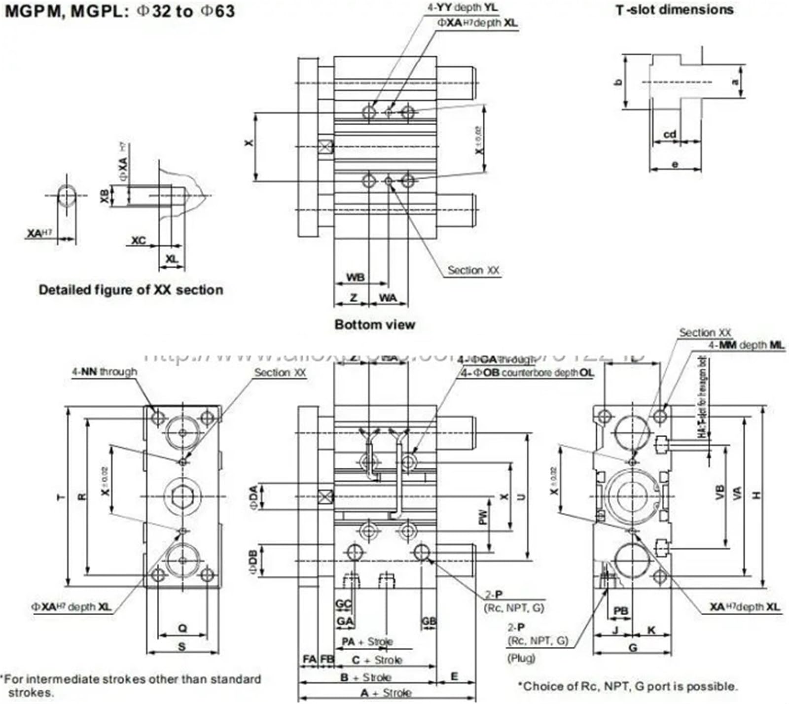 1 szt. MGPM32-125/150/175/200 Kompaktowy cylinder pneumatyczny z trzpieniem prowadzącym MGPM32-120 MGPM32-150 MGPM32-175 MGPM32-200(MGPM32 175 ()