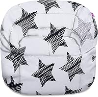 Vista 96 de Posh Creations Puf estructurado cómodo para jugar, leer y ver la televisión, Malibu Lounge, tela de lona para colorear, criaturas