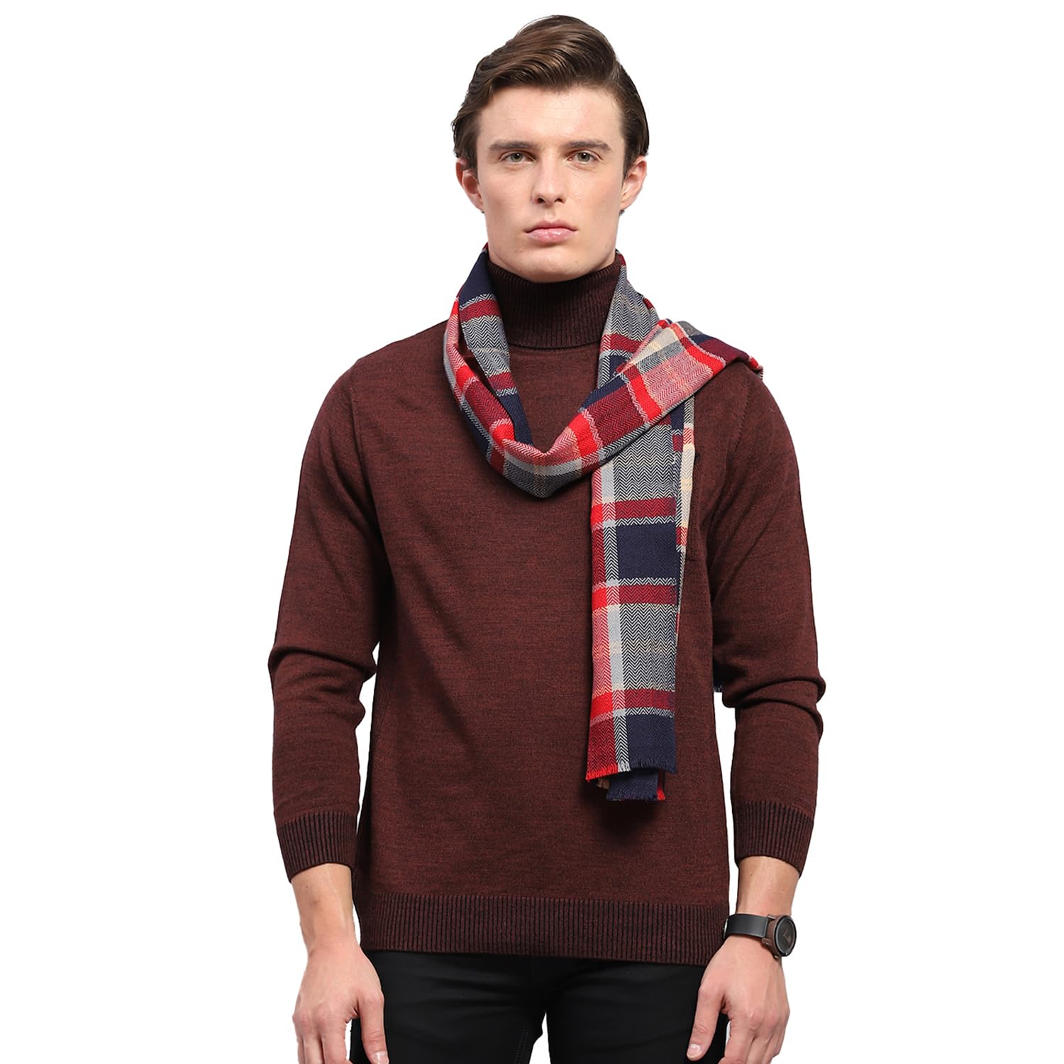 monte carlo Mens Multi color Self Design Muffler (224MUF7932-0-13)-picture-26