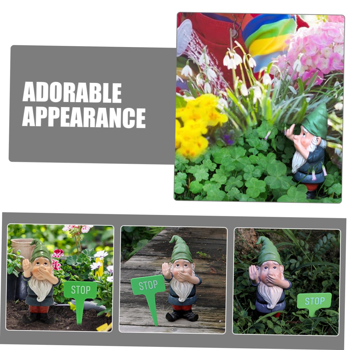 ibasenice 4 Sätze Figurine Lustige Deko für Garten Skulptur Detailreiche Statue für Außenbereich Einzigartiges für Gartenliebhaber