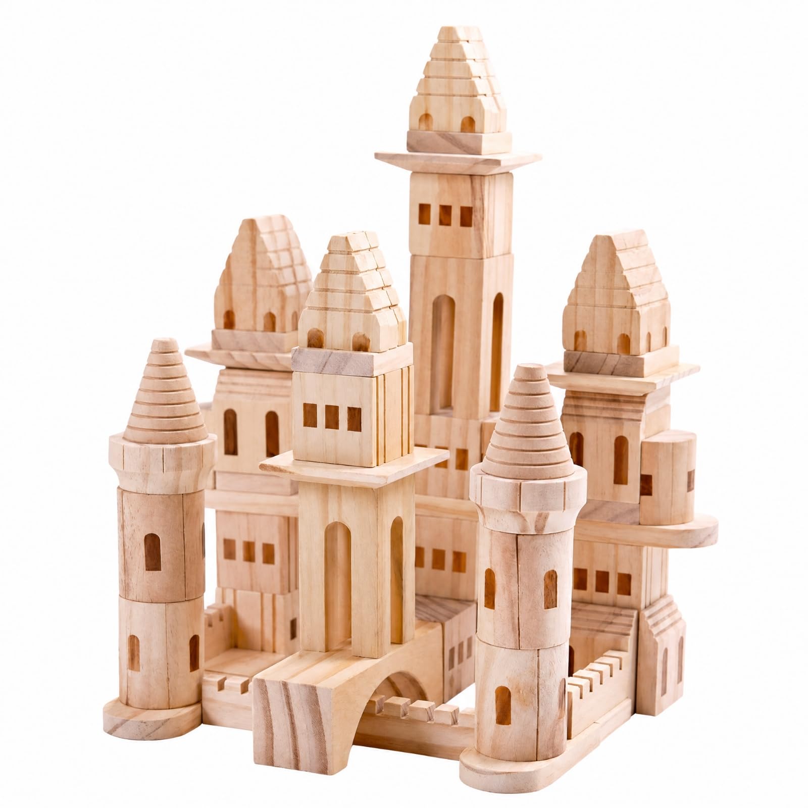 Set di Costruzione con Strutture Verticali Non Elettrico Kit di Montaggio Creativo -da- Resisn Gioco Pedagogico in Legno, Stile A