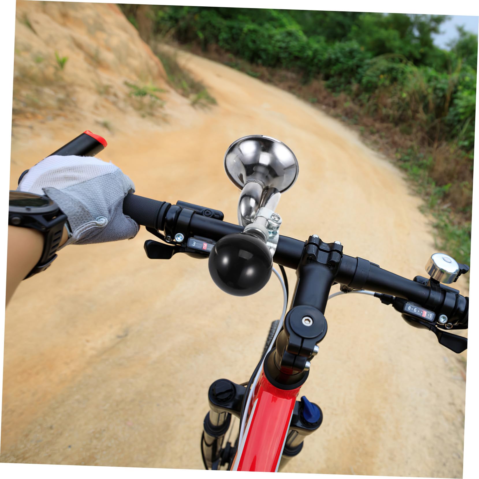Mikikit Campana De Bicicleta Campanas Seniors Bocina Fuerte para Bicicleta Bocina De Aire para Bicicletas Campana De Apriete De Ciclismo Apretar El Timbre De La Bicicleta Silver