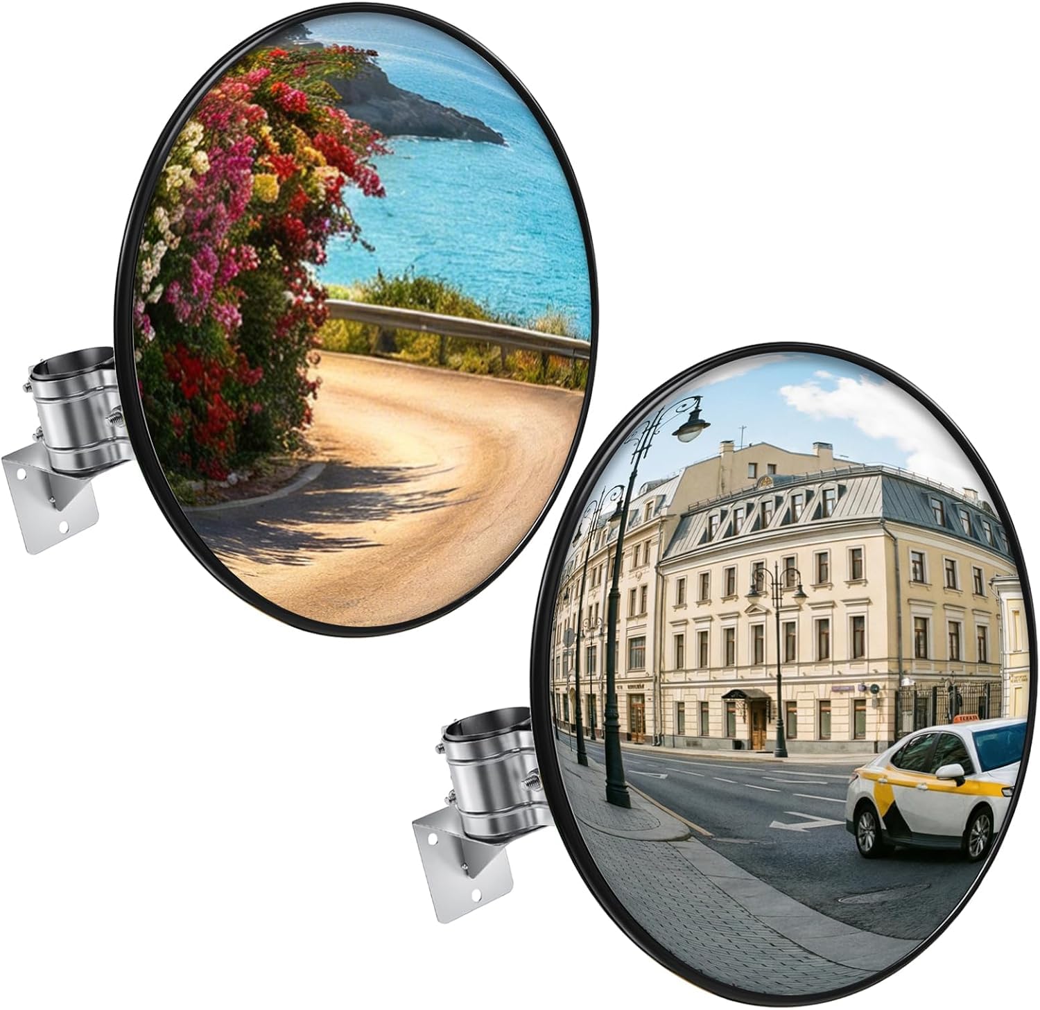 Photo 1 of 2 Pack 30in Convex Traffic Mirror, Safety Security Traffic Corner Mirrors