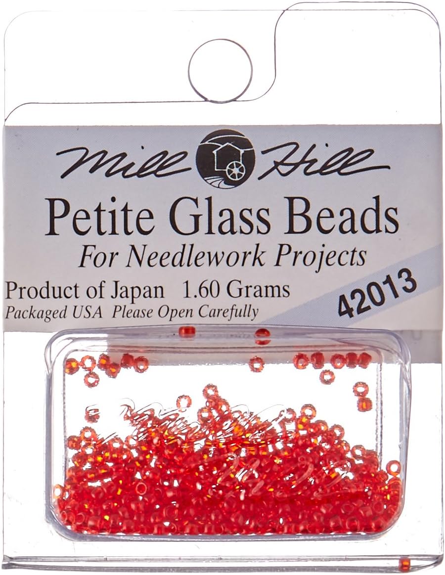 Mill Hill Petite Glass Seed Beads 2mm 1.6g, Red Red Arts