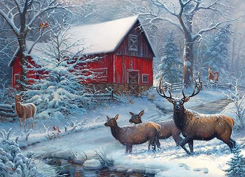 Cobble Hill - Rompecabezas de 1000 piezas, magia de invierno, póster de muestra incluido disponible en Yaxa Costa Rica