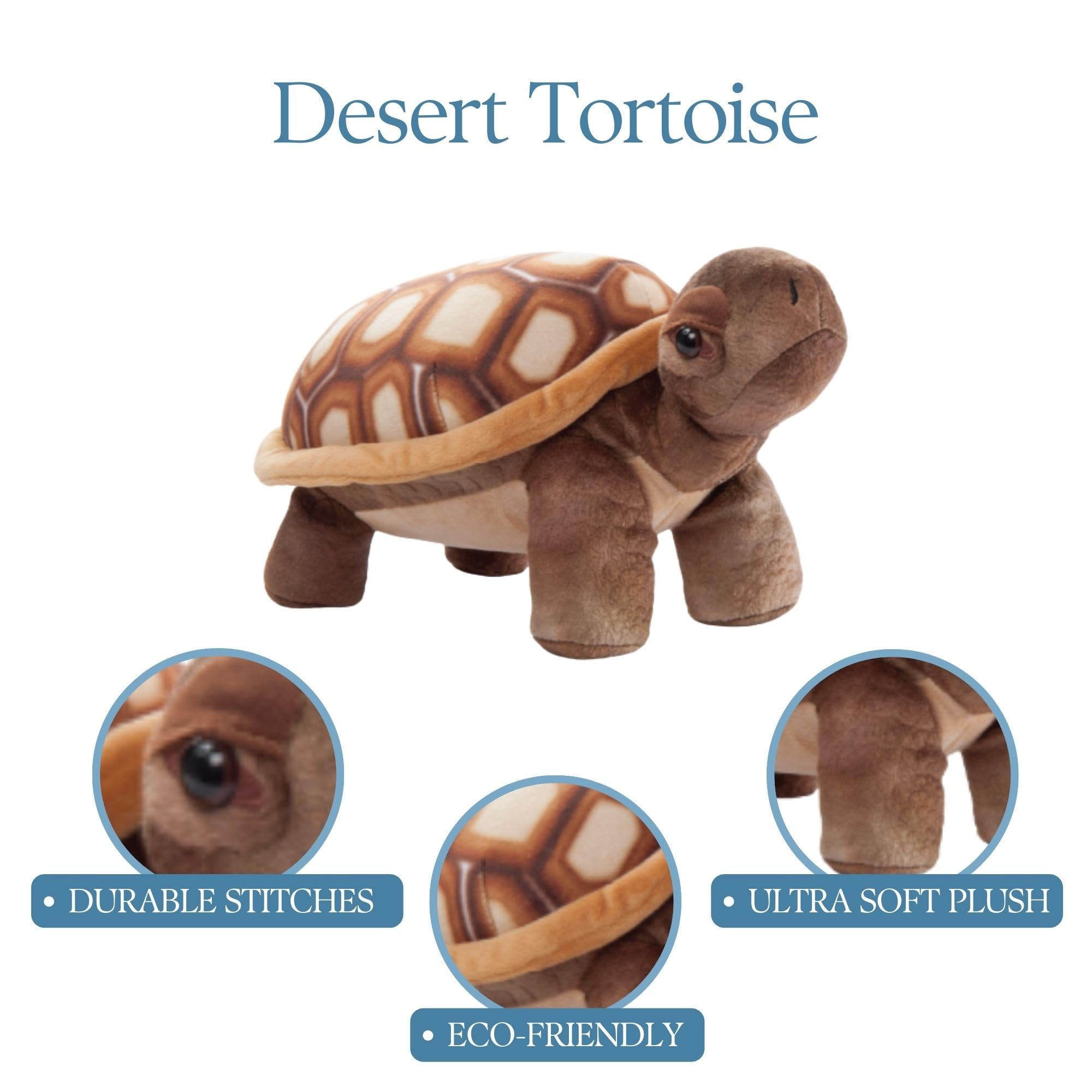 Amazon.com: The Petting Zoo Desert Tortoise Stuffed Animal Plushie
