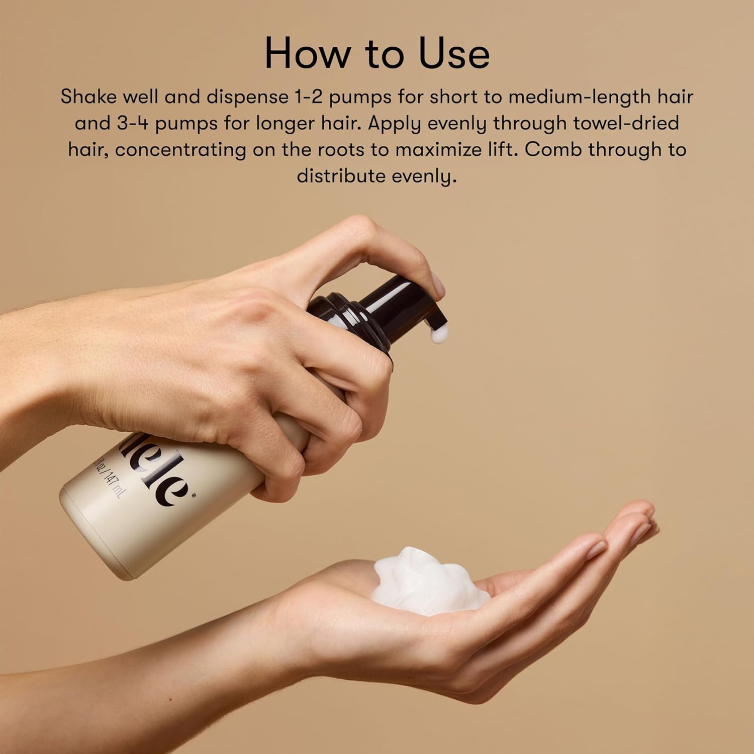 Odele Volumizing Foam Hair Styler for Heat Protection, Added Lift, and Straight to Wavy or Fine to Medium Hair Types, 5 Fl Oz - Image 5