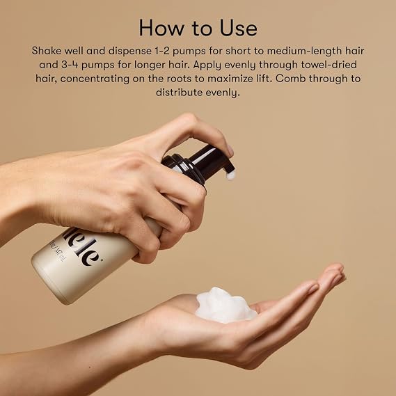 Odele Volumizing Foam Hair Styler for Heat Protection, Added Lift, and Straight to Wavy or Fine to Medium Hair Types, 5 Fl Oz