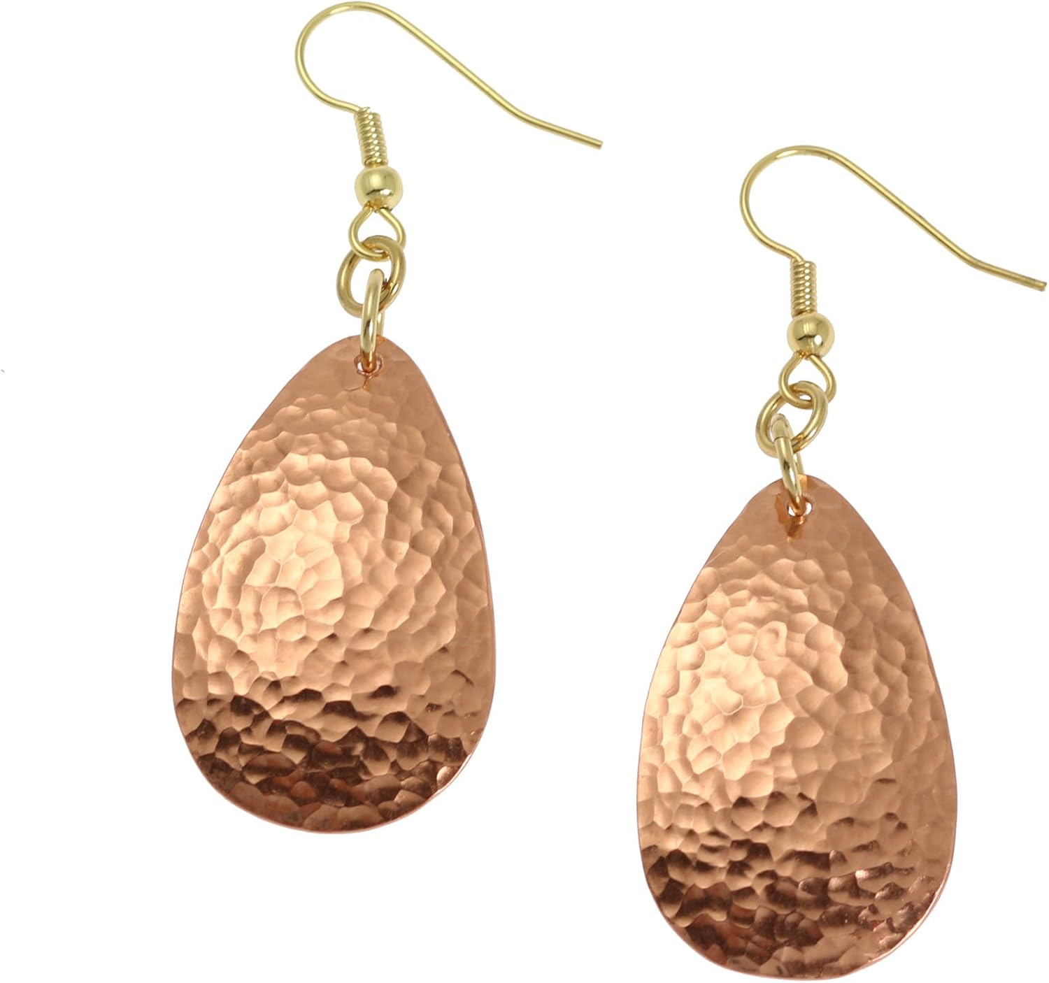 Hammered Copper Medium Tear Drop Earrings By John S Brana Handmade Jewelry Durable Copper Earrings