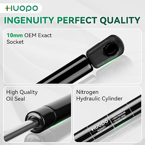 Miniatura 91 de Amortiguadores de gas de 10 pulgadas, 45 libras/200N, soporte de elevación de resorte para caja de herramientas de recogida de camión, tapa de caja